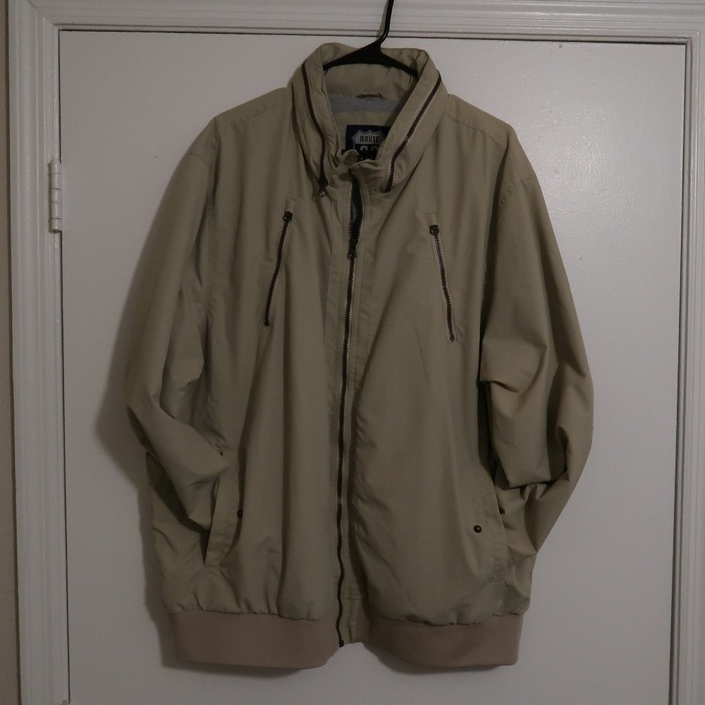 Tan mid-weight windbreaker jacket XXL